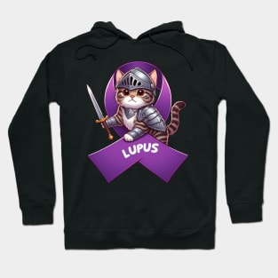 Cute Cat Lupus Awareness Warrior: Fighting for a Cause Hoodie